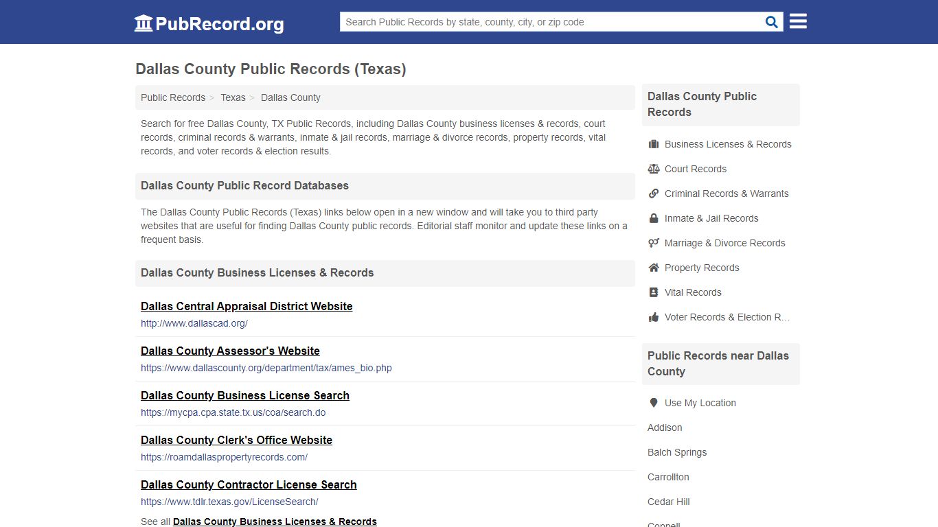 Free Dallas County Public Records (Texas Public Records)